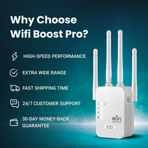 WifiBoost Pro Wi-Fi range extender